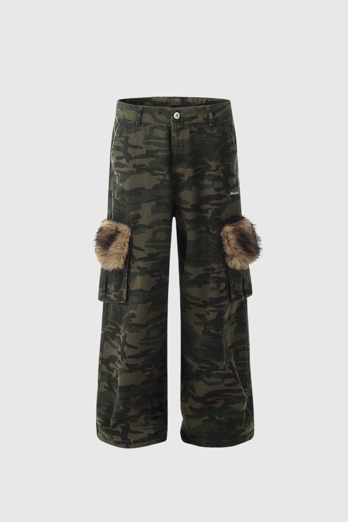 Botwulf Camouflage Print Cargo Jeans - Stylish beautiful dress for special occasions | Buy Online