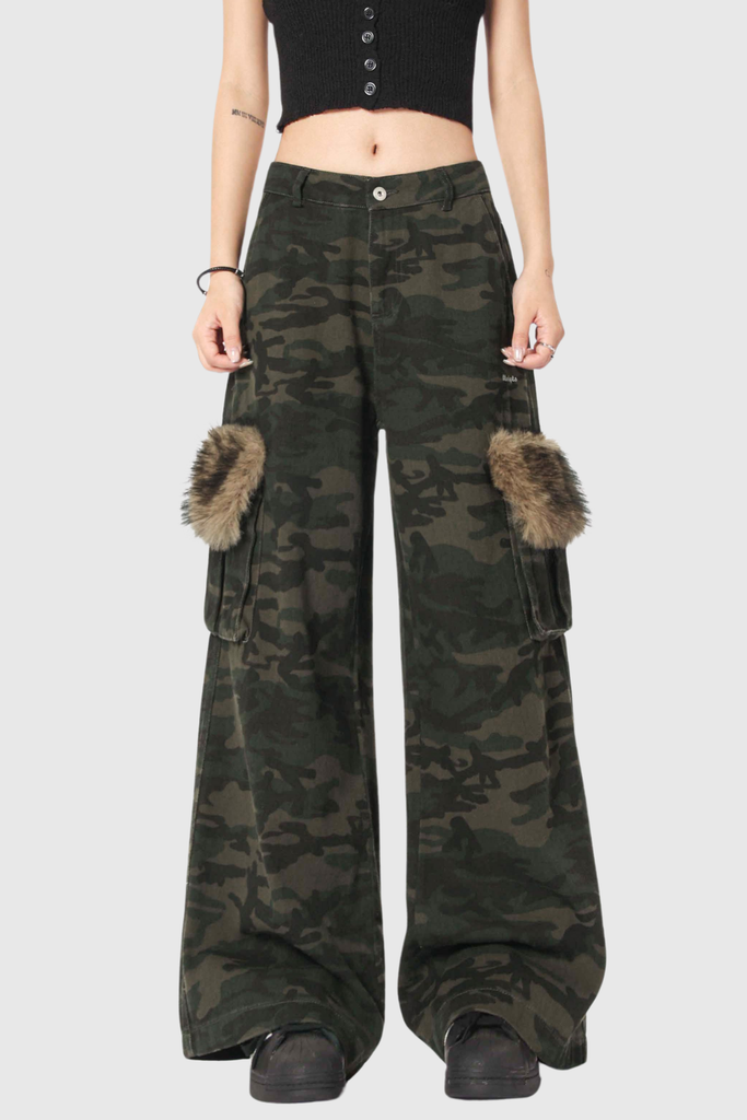 Botwulf Camouflage Print Cargo Jeans - Stylish beautiful dress for special occasions | Buy Online