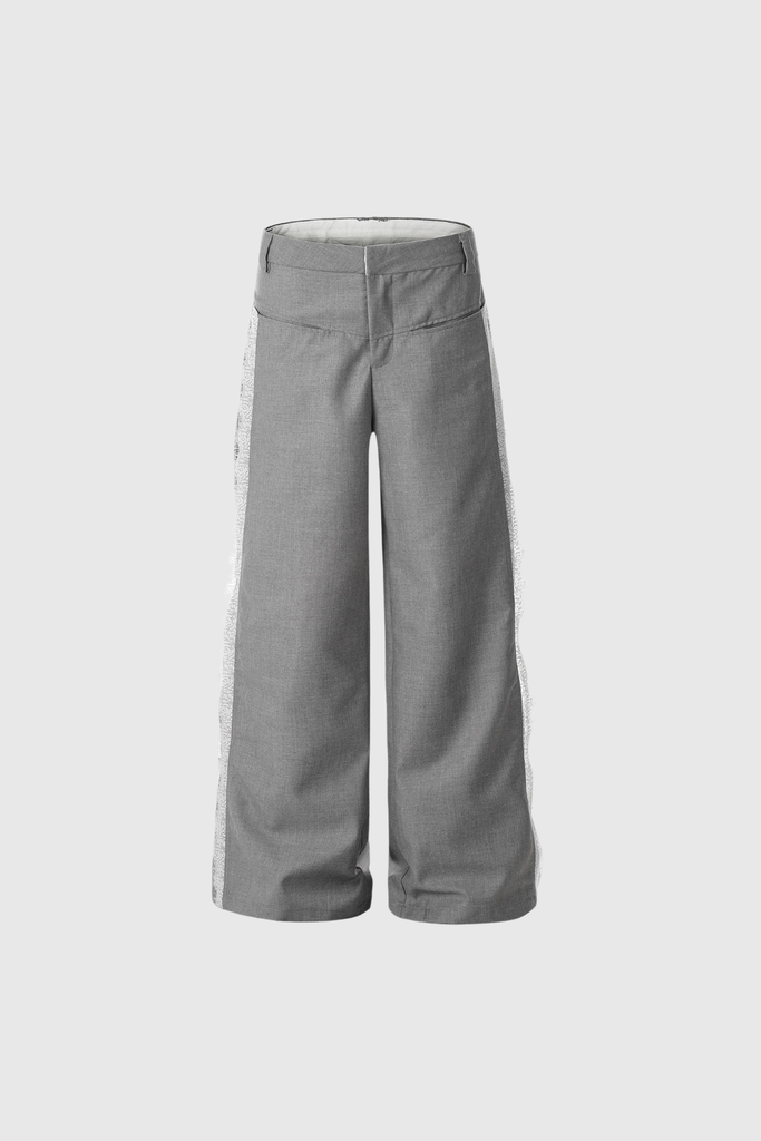 Boubacar Lace Pants In Grey - Stylish beautiful dress for special occasions | Buy Online