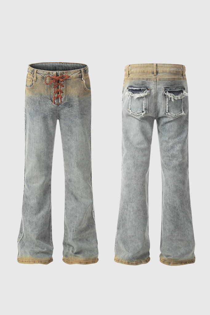 Stylish beautiful dress | Bouchra Lace Up Hayley Jeans - Ideal for special occasions