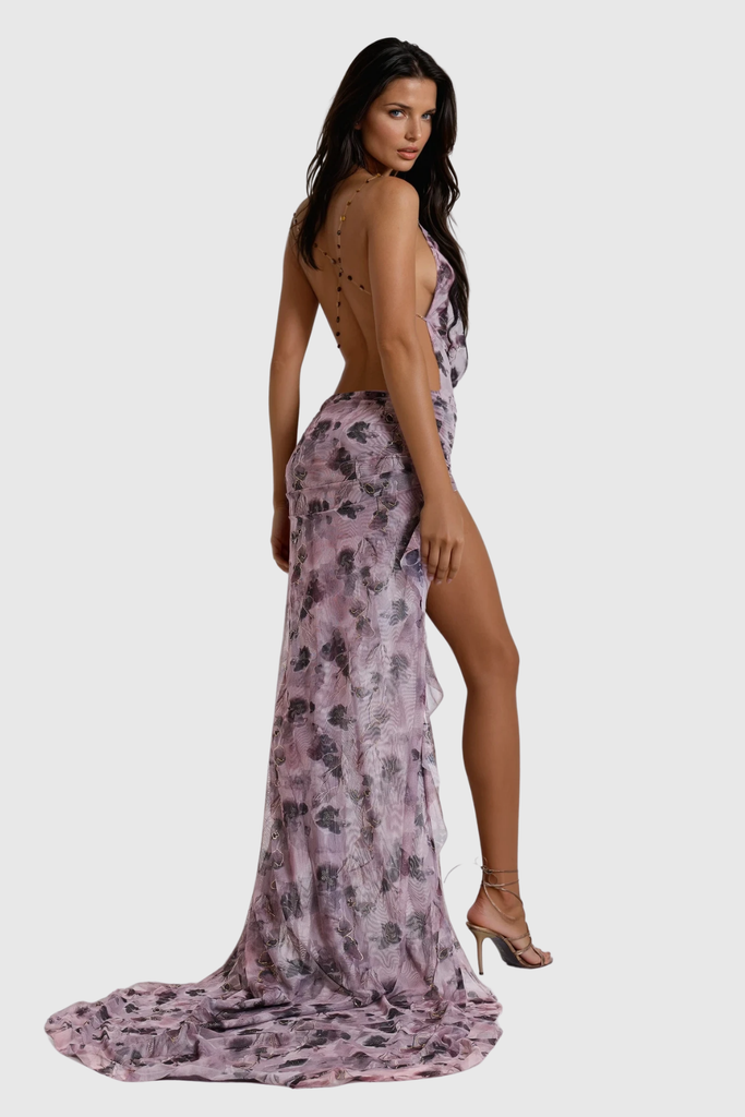 Shop  beautiful dress - Perfect for special occasions | Boudicca Cow Neck Print Backless Maxi Dress