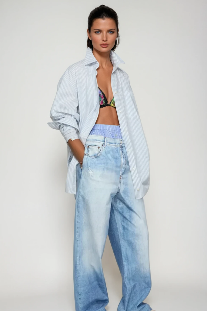 Shop  beautiful dress - Perfect for special occasions | Bounmy Bleached Stripe Jeans