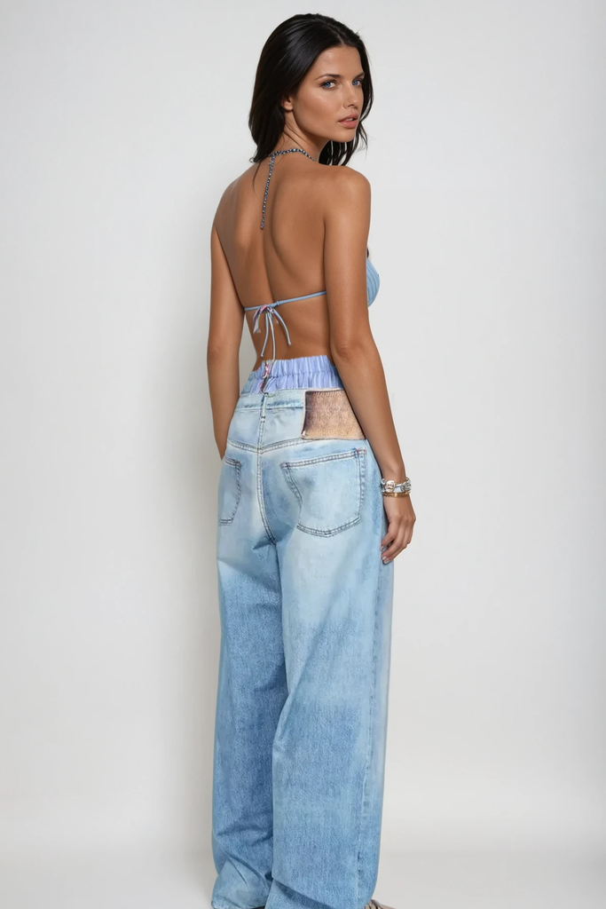 Shop  beautiful dress - Perfect for special occasions | Bounmy Bleached Stripe Jeans