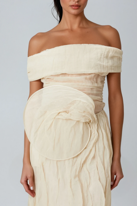 Boutros Ruch Flower Strapless Top