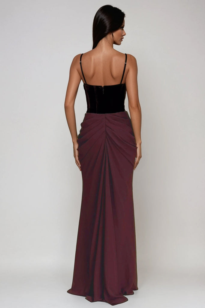 Stylish beautiful dress | Boyan Mesh Ruch Maxi Dress - Ideal for special occasions