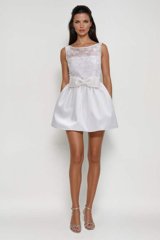 Boyd Sleeveless Bow Mini Dress