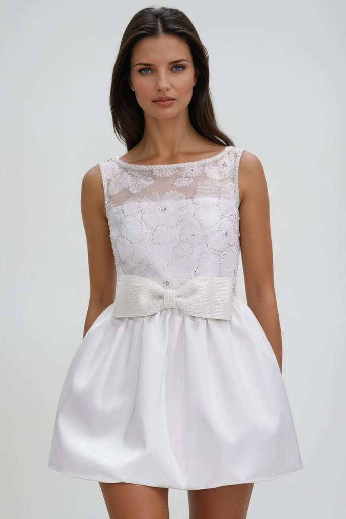 Boyd Sleeveless Bow Mini Dress - Stylish beautiful dress for special occasions | Buy Online