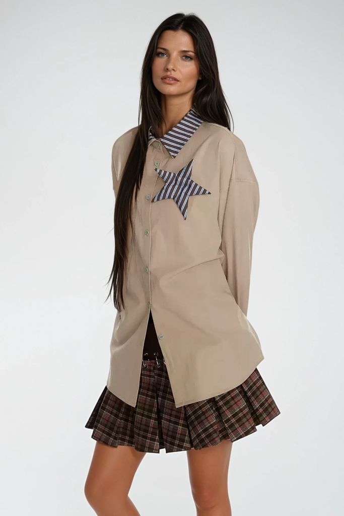 Shop  beautiful dress - Perfect for special occasions | Bozhidara Star Lace Up Shirt