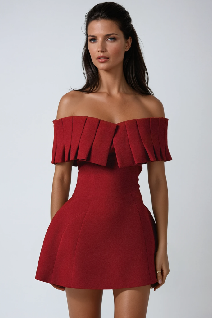 Stylish beautiful dress | Braam Strapless Ruch Mini Dress - Ideal for special occasions