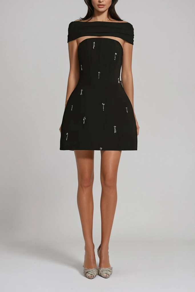 Shop  beautiful dress - Perfect for special occasions | Bradamante Chain Halter Neck Mini Dress