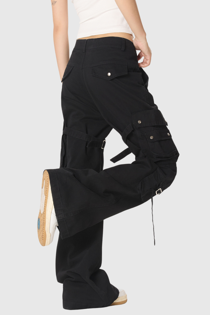 Braeden Pocket Cargo Jeans In Black - Stylish black dress for special occasions | Buy Online