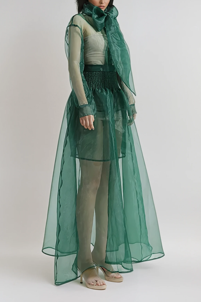 Stylish beautiful dress | Braelyn Lace Up Ruch Skirt Set - Ideal for special occasions