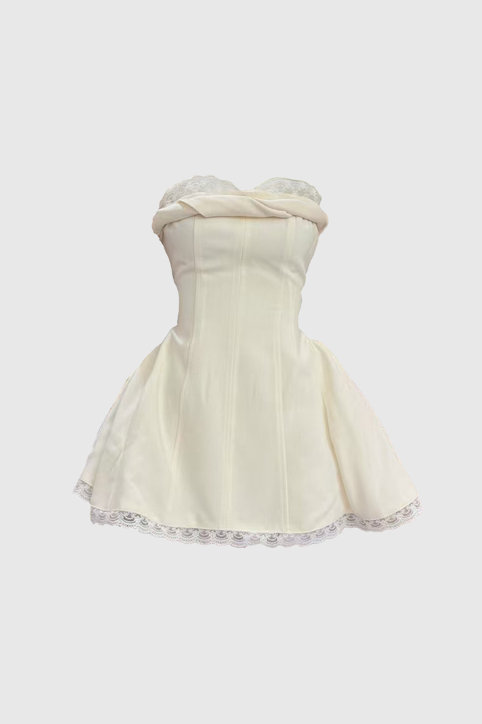 Brage Strapless Lace Mini Dress - Stylish beautiful dress for special occasions | Buy Online