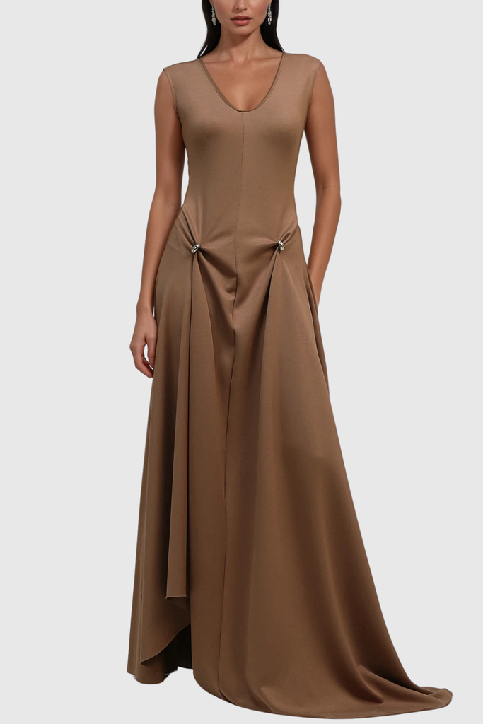 Stylish beautiful dress | Bragi Sleeveless Asymmetric Maxi Dress - Ideal for special occasions