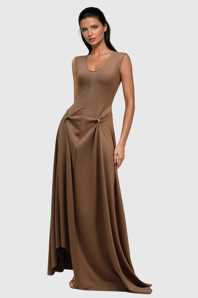 Stylish beautiful dress | Bragi Sleeveless Asymmetric Maxi Dress - Ideal for special occasions