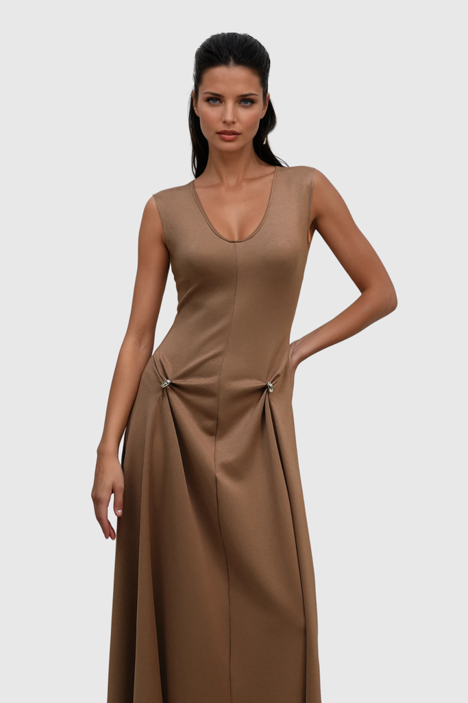 Bragi Sleeveless Asymmetric Maxi Dress - Stylish beautiful dress for special occasions | Buy Online