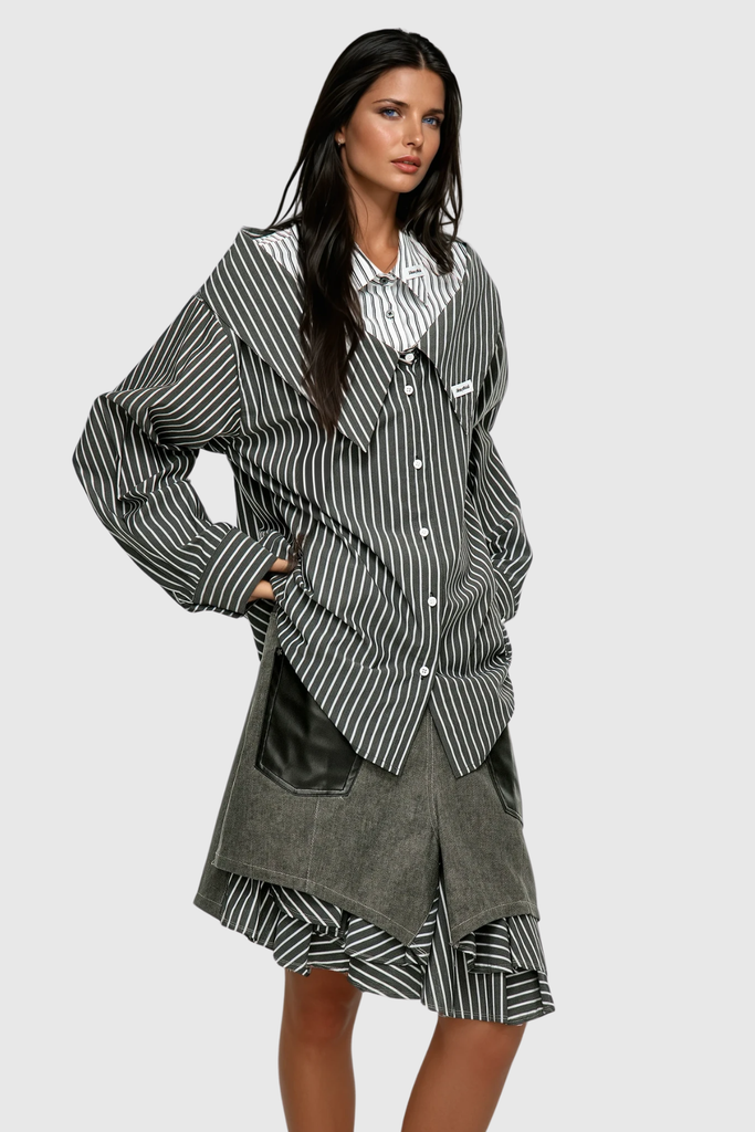 Stylish beautiful dress | Brand Stripe Deconstruct Shirt - Ideal for special occasions