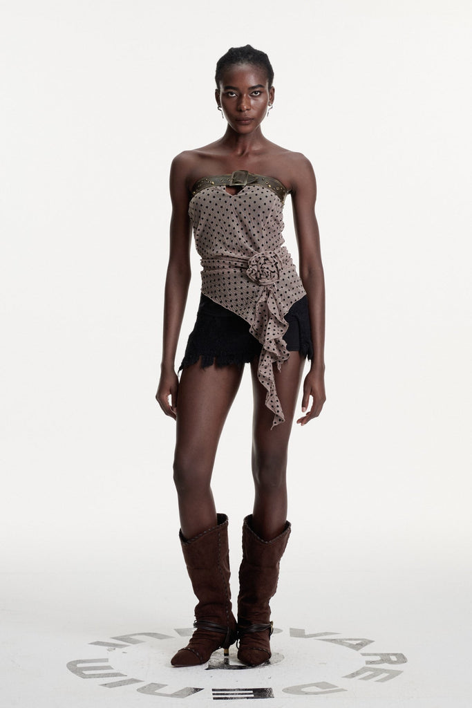 Brande Buckle Dot Flower Top - Stylish beautiful dress for special occasions | Buy Online