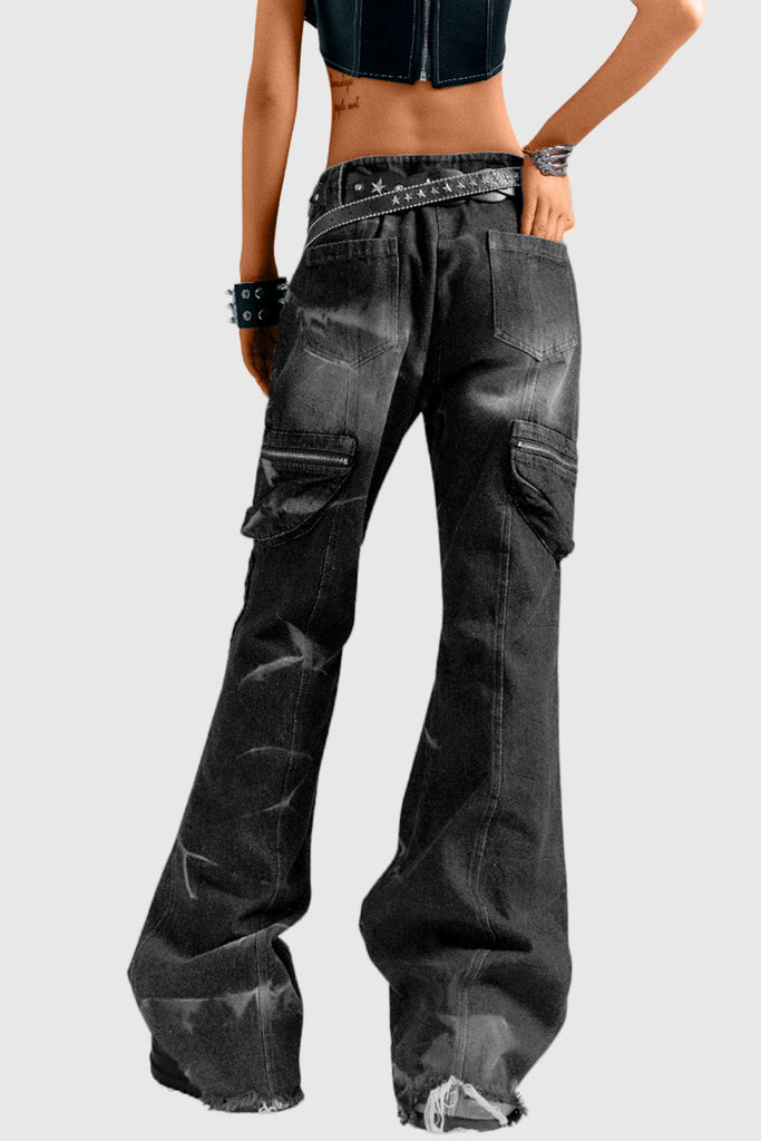 Stylish beautiful dress | Brandee Embellished Print Bootcut Jeans - Ideal for special occasions