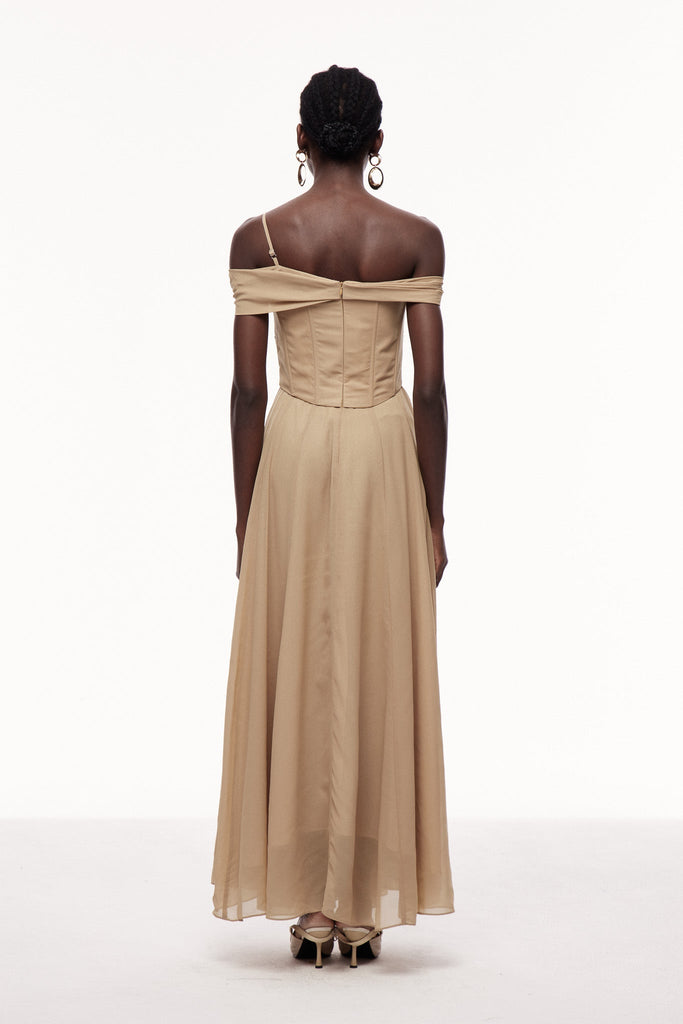 Stylish beautiful dress | Brandon Corset Ruffle Maxi Dress - Ideal for special occasions