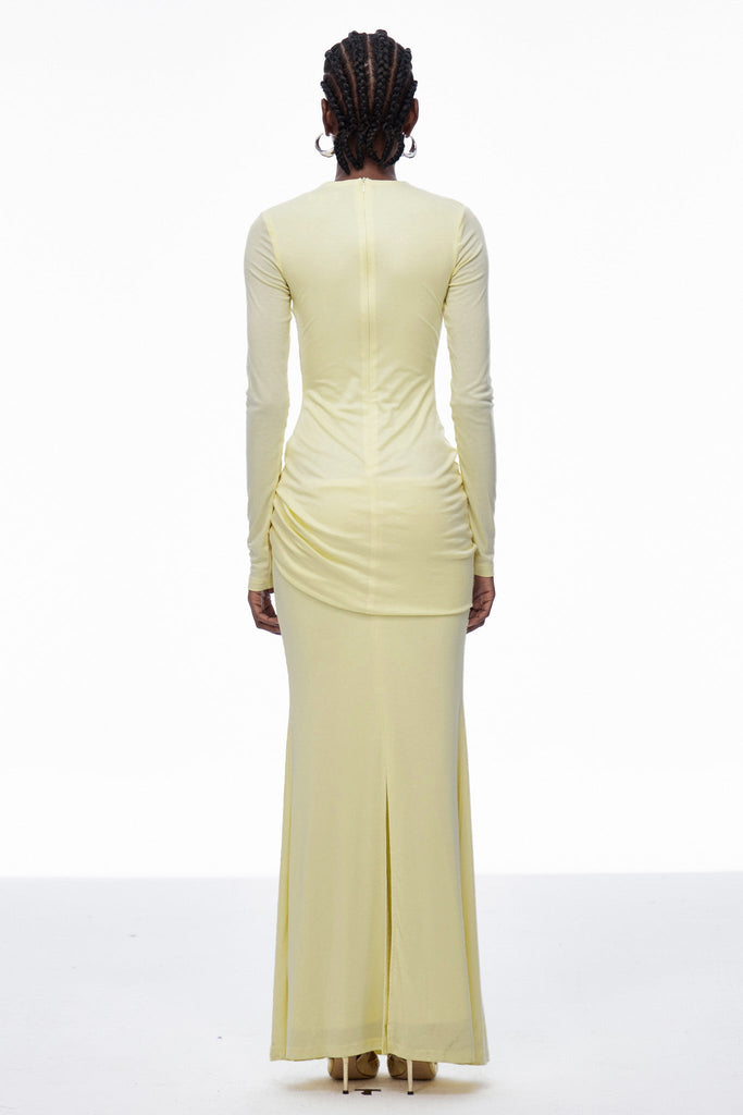 Stylish yellow dress | Brandr Ruch Bodycon Maxi Dress In Yellow - Ideal for special occasions