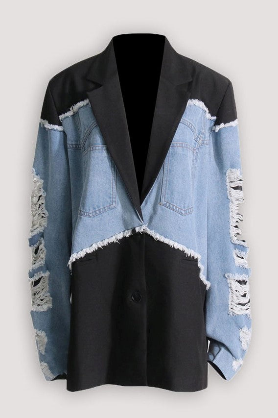 Shop  beautiful dress - Perfect for special occasions | Brenna  Denim Patchwork Coat