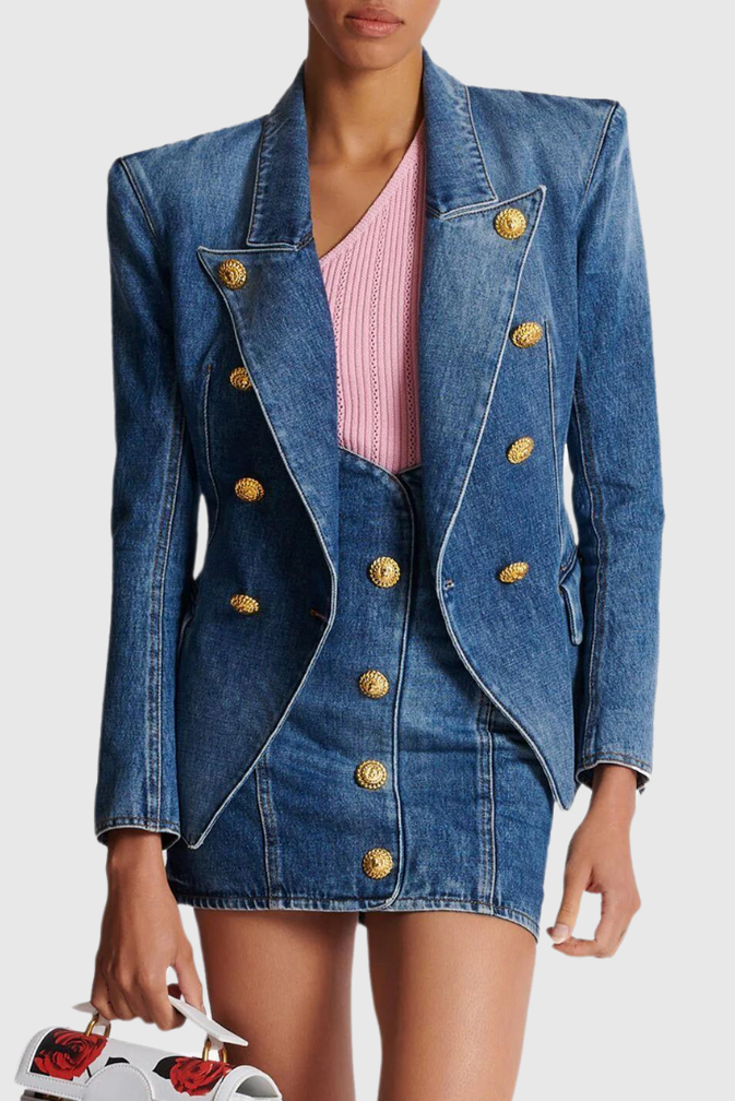 Shop  beautiful dress - Perfect for special occasions | Brittia Button Denim Jacket