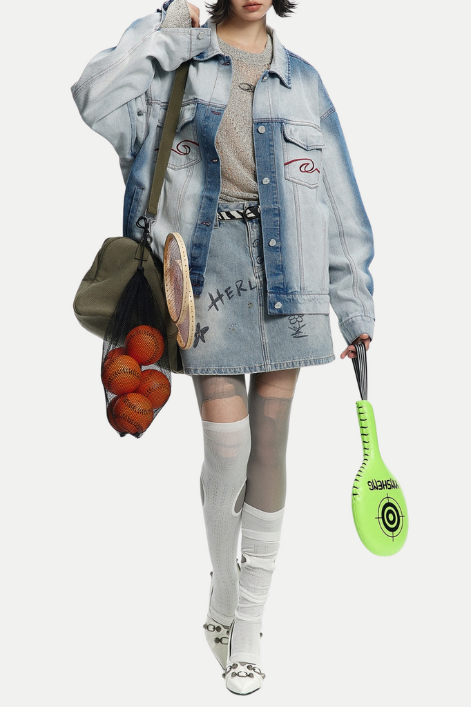 Brogan Gradient Denim Jacket - Stylish beautiful dress for special occasions | Buy Online