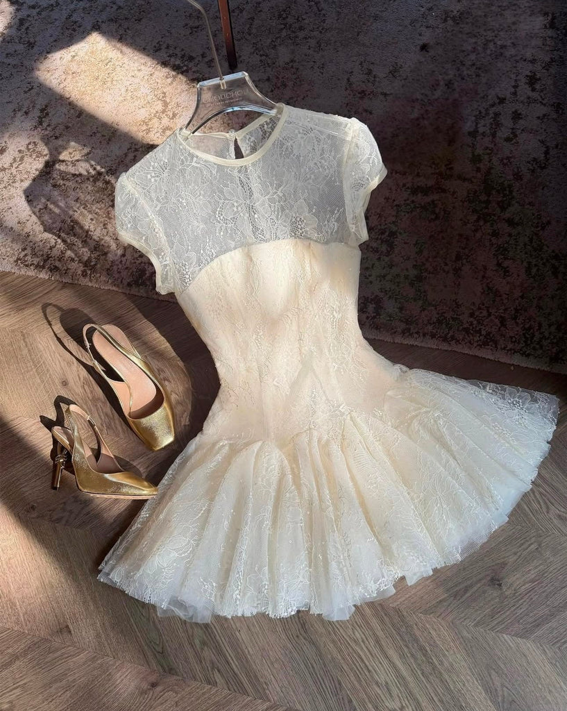 Stylish beautiful dress | Sarah Lace Mini Dress - Ideal for special occasions