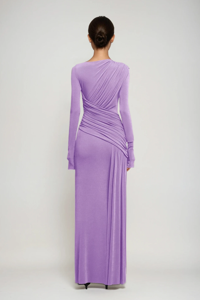 Shop  purple dress - Perfect for special occasions | Cabdirashiid Ruch Asymmetric Maxi Dress In Purple
