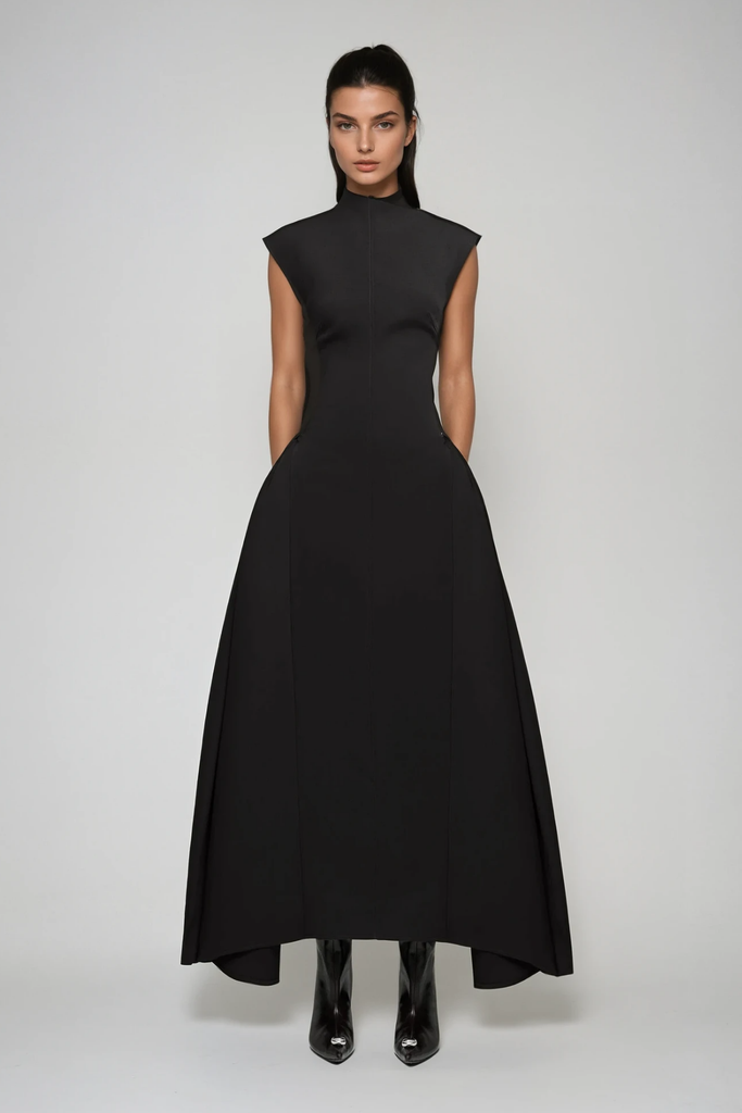 Shop  black dress - Perfect for special occasions | Cabdullaahi Sleeveless Asymmetric Maxi Dress In Black