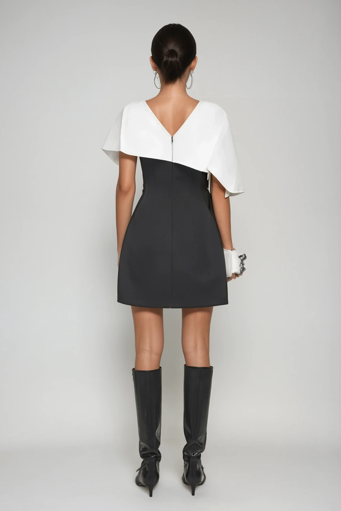 Shop  black dress - Perfect for special occasions | Cabdulqaadir Shawl Ruch Bodycon Mini Dress In Black