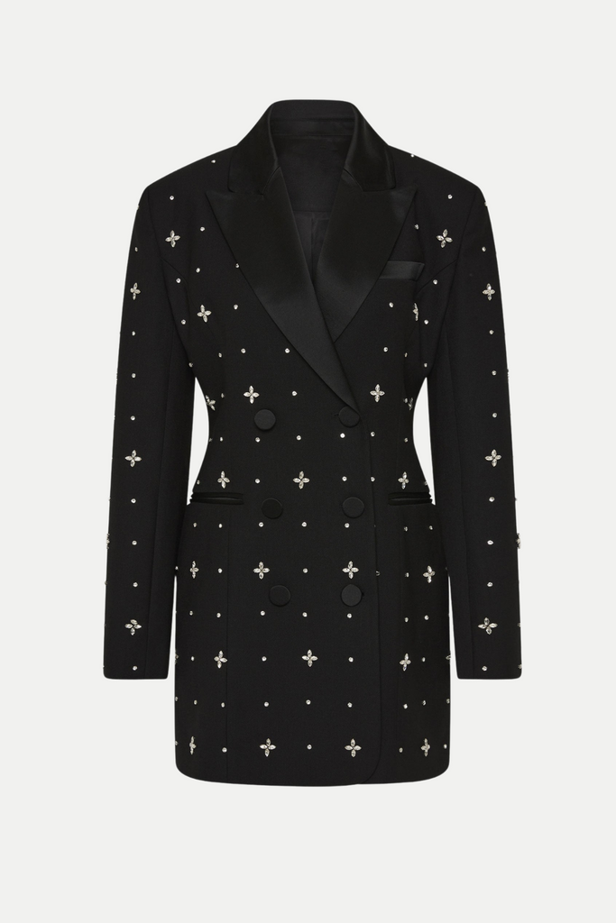 Stylish beautiful dress | Cachi Diamante Embellished Blazer Mini Dress - Ideal for special occasions