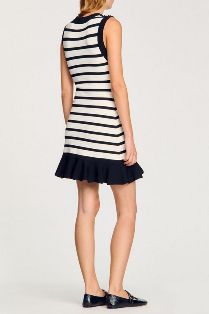 Cactus Striped Knit Sleeveless Mini Dress - Stylish beautiful dress for special occasions | Buy Online