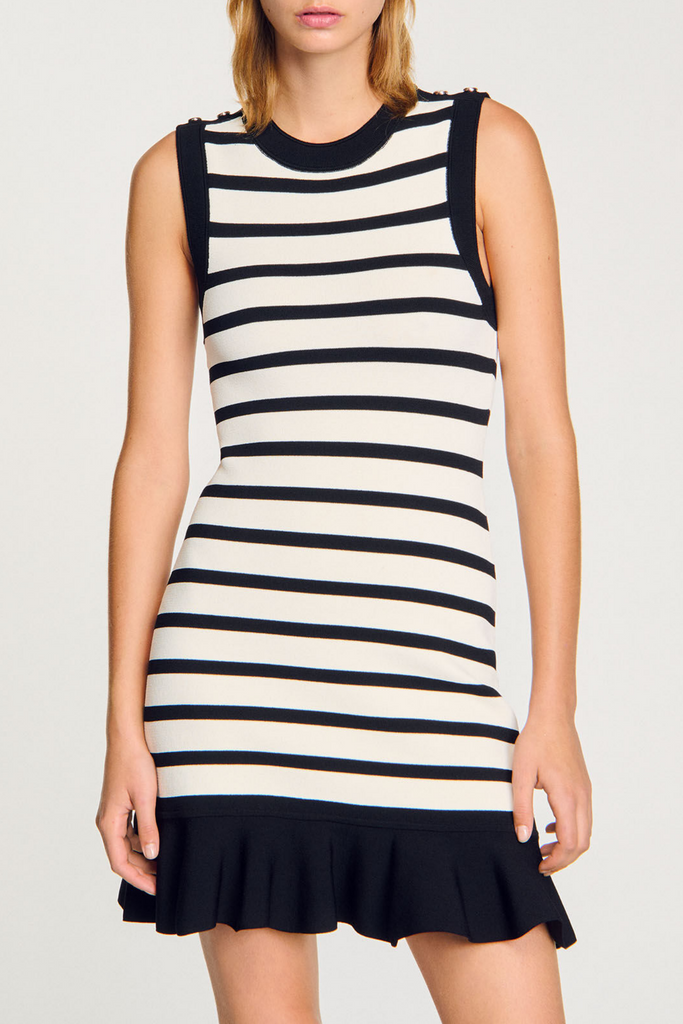 Stylish beautiful dress | Cactus Striped Knit Sleeveless Mini Dress - Ideal for special occasions