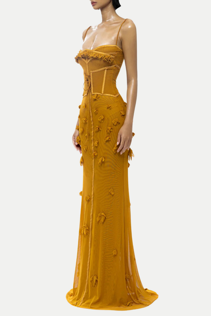 Shop  beautiful dress - Perfect for special occasions | Arthur Floral Corset Mesh Maxi Dress