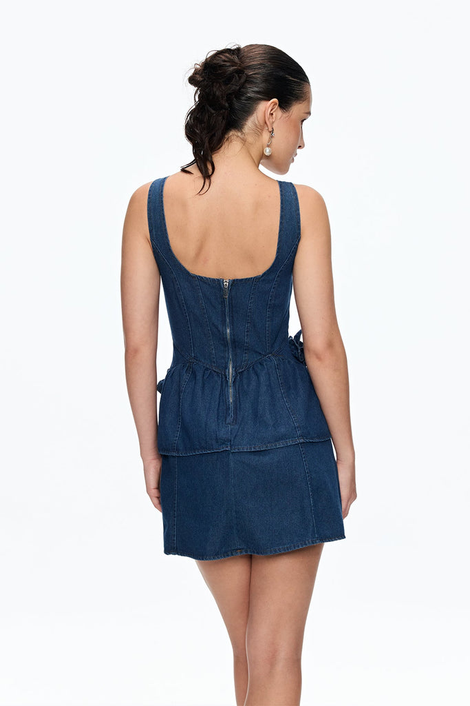 Shop  beautiful dress - Perfect for special occasions | Caelie Corset Flower Ruffle Mini Dress