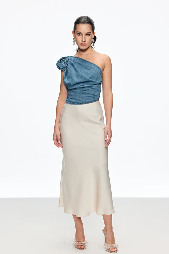 Shop  beautiful dress - Perfect for special occasions | Caesonia One Shouder Flower Top