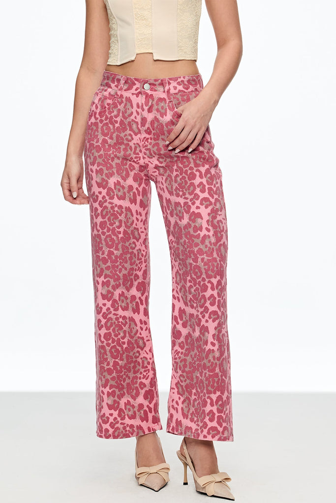 Cahal Leopard Jeans - Stylish beautiful dress for special occasions | Buy Online