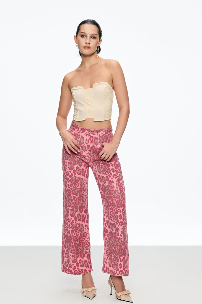 Stylish beautiful dress | Cahal Leopard Jeans - Ideal for special occasions