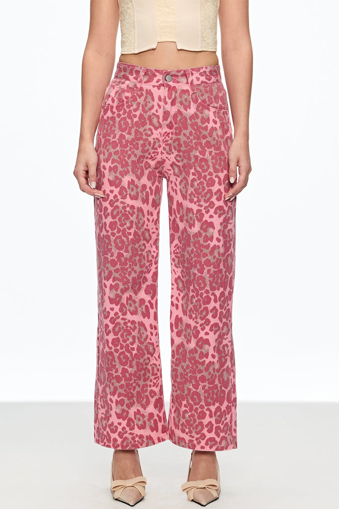 Cahal Leopard Jeans - Stylish beautiful dress for special occasions | Buy Online