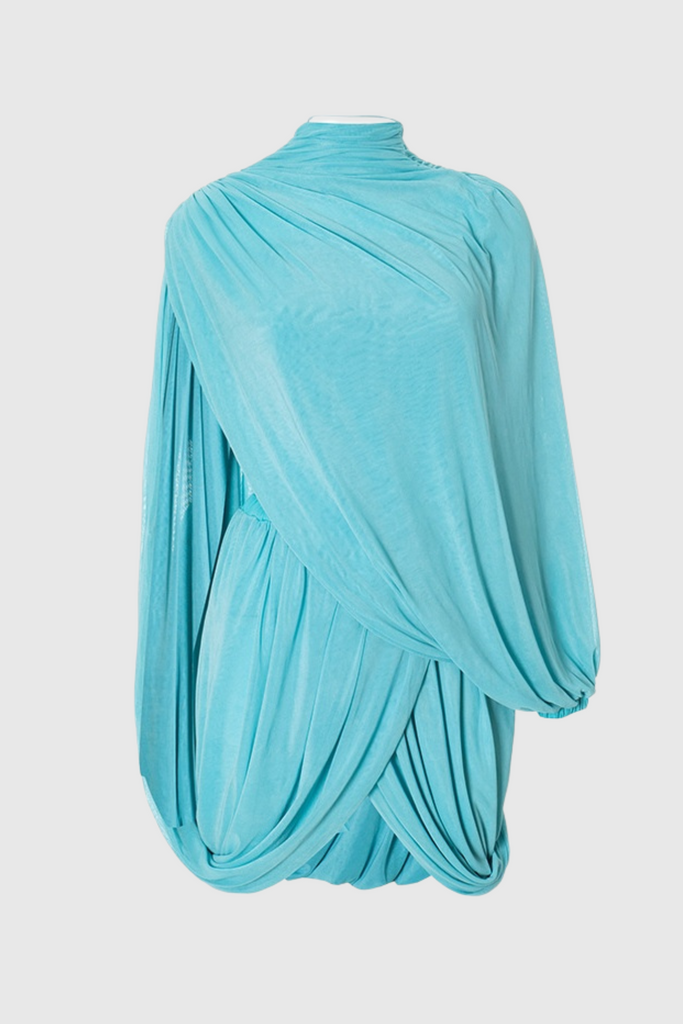 Shop  beautiful dress - Perfect for special occasions | Cahya Asymmetric Draped Mesh Mini Dress