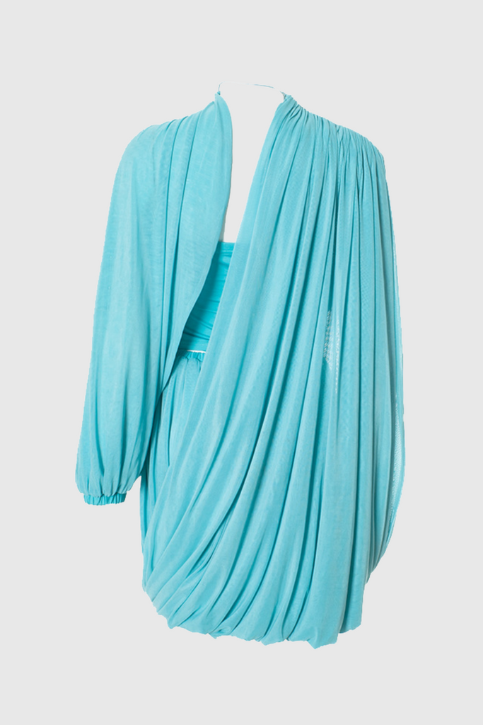 Stylish beautiful dress | Cahya Asymmetric Draped Mesh Mini Dress - Ideal for special occasions