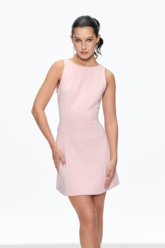 Stylish beautiful dress | Cahyo Pearl Bow Backless Mini Dress - Ideal for special occasions