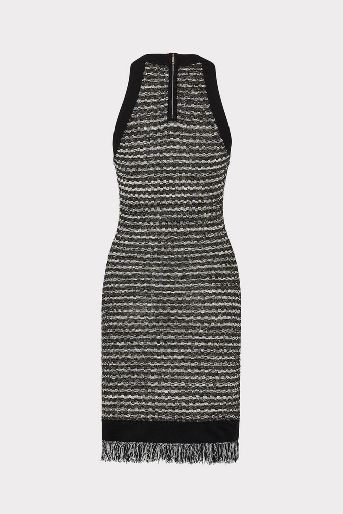Cailean Fringe Tweed Sleeveless Mini Dress - Stylish beautiful dress for special occasions | Buy Online