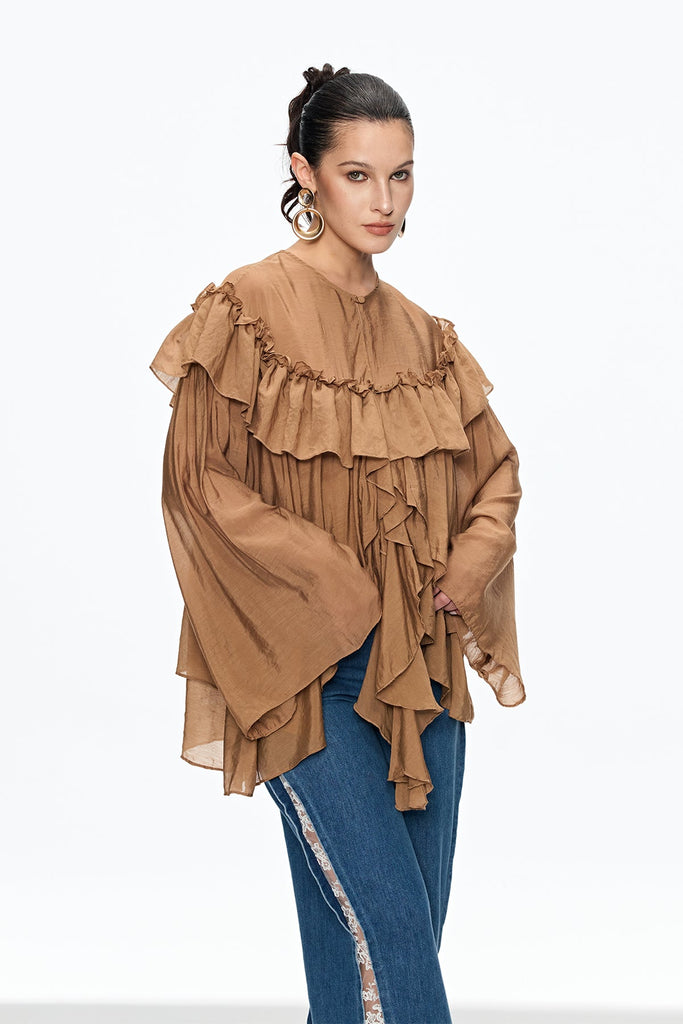 Stylish beautiful dress | Cairbre Ruffle Fringe Top - Ideal for special occasions