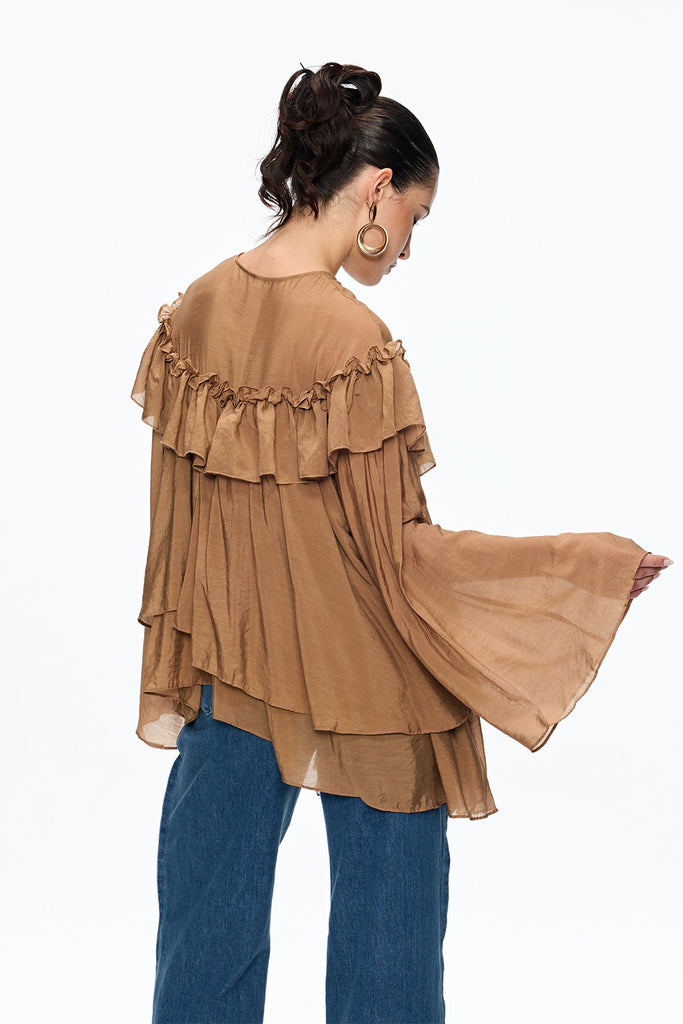 Cairbre Ruffle Fringe Top - Stylish beautiful dress for special occasions | Buy Online