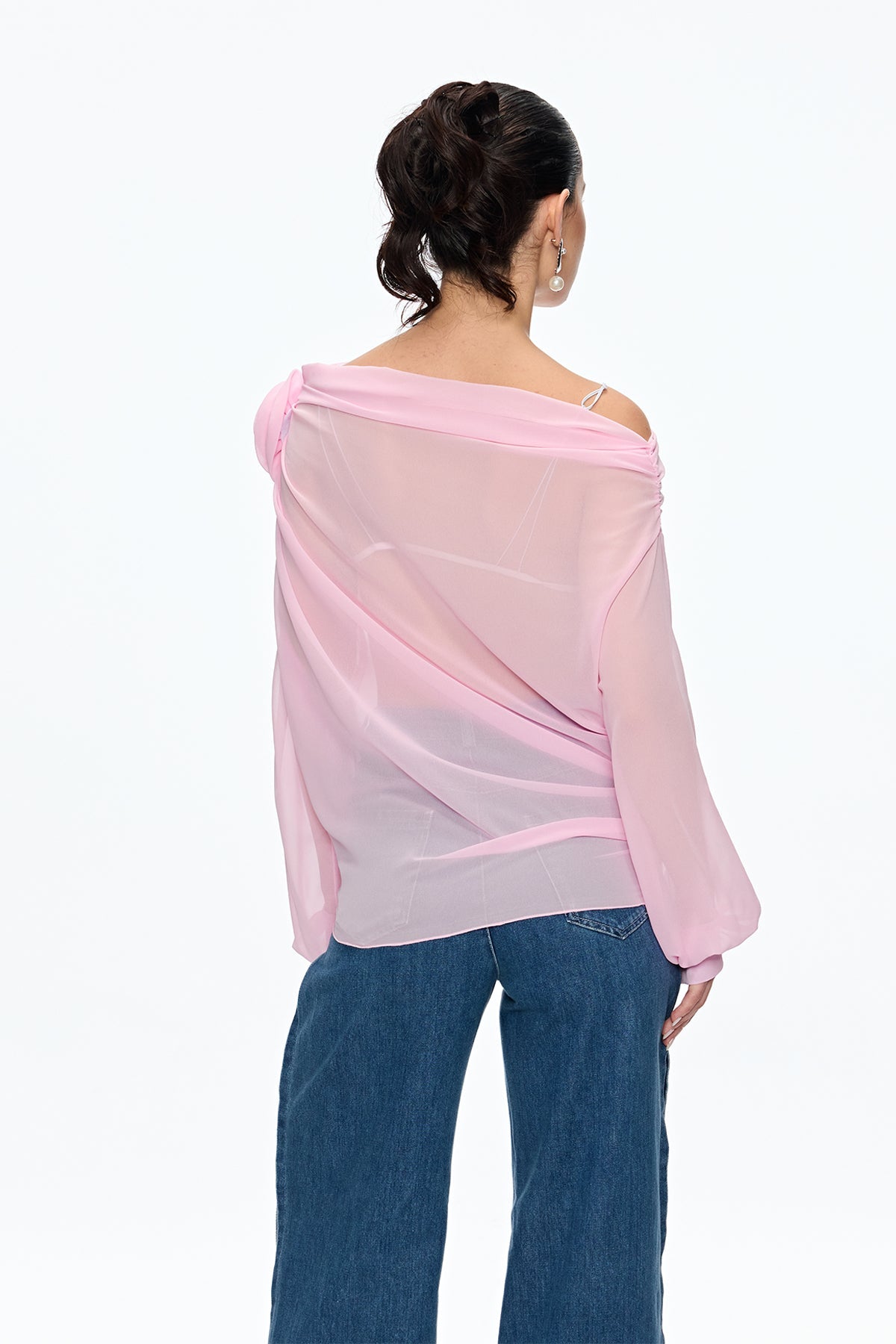 Caishen Flower Ruch Top