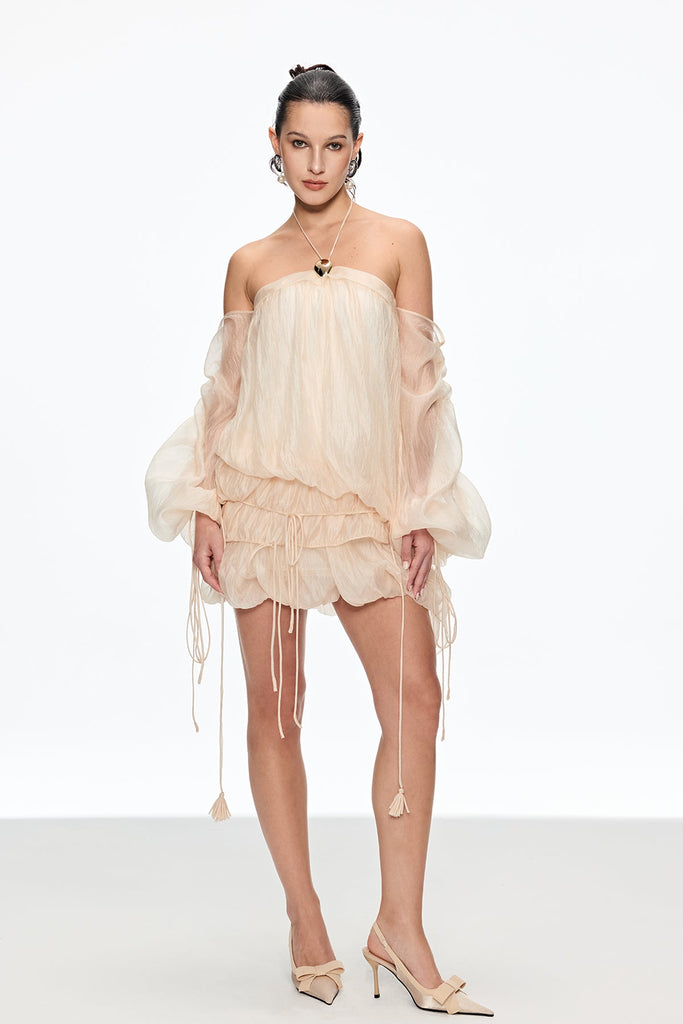 Shop  beautiful dress - Perfect for special occasions | Calanthia Ruch Off Shoulder Lace Up Mini Dress