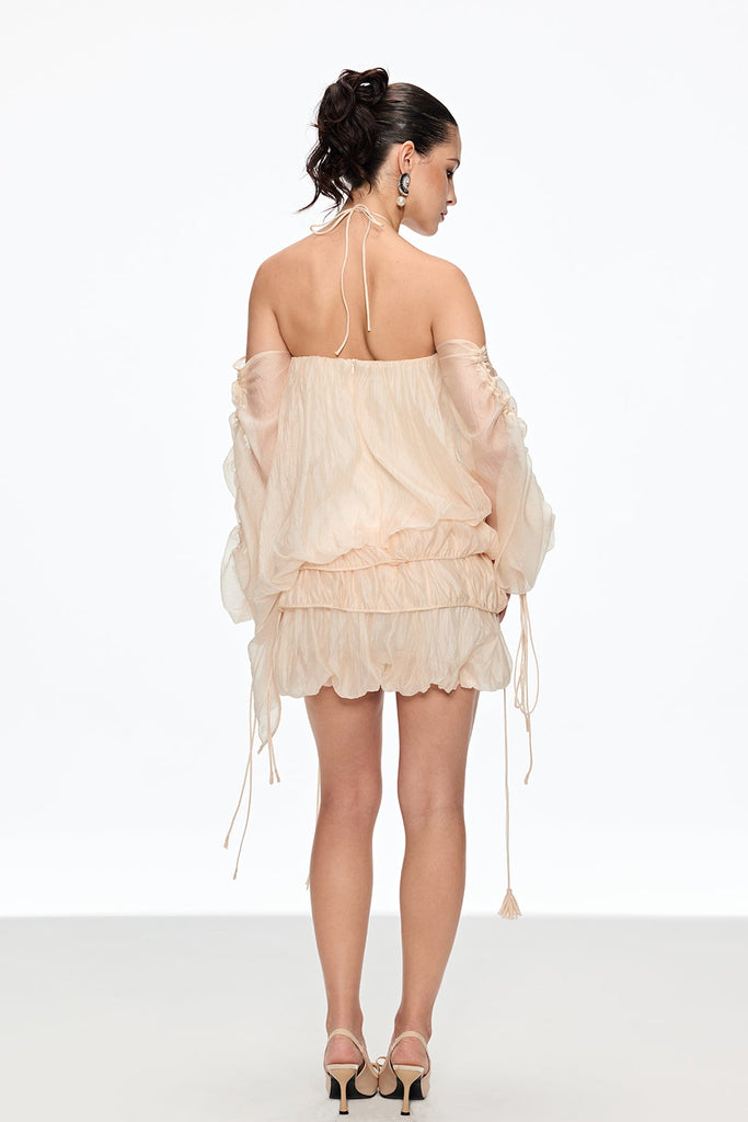 Calanthia Ruch Off Shoulder Lace Up Mini Dress - Stylish beautiful dress for special occasions | Buy Online